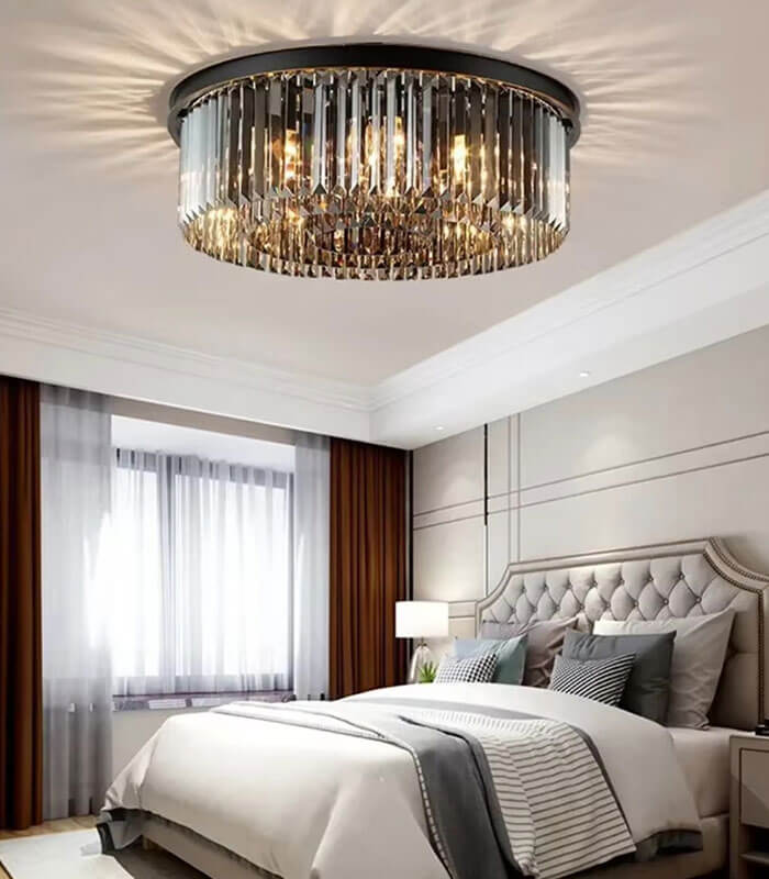 Luxury Round Modern Crystal Ceiling Light