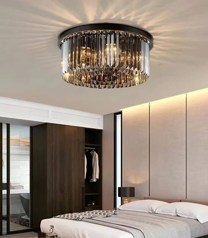 Luxury Round Modern Crystal Ceiling Light