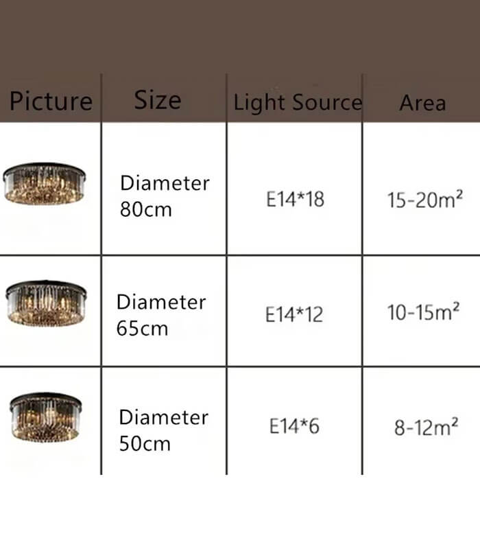 Luxury Round Modern Crystal Ceiling Light