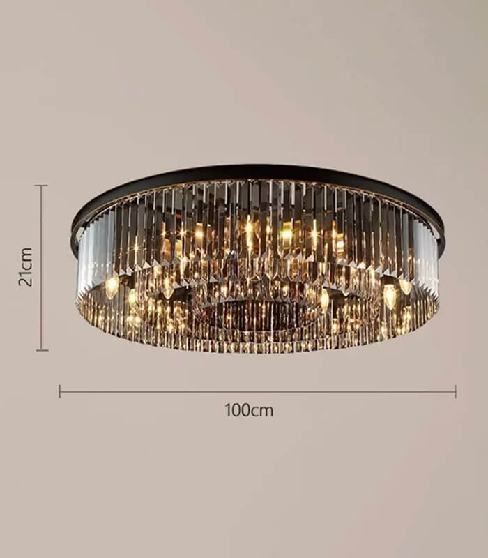 Luxury Round Modern Crystal Ceiling Light