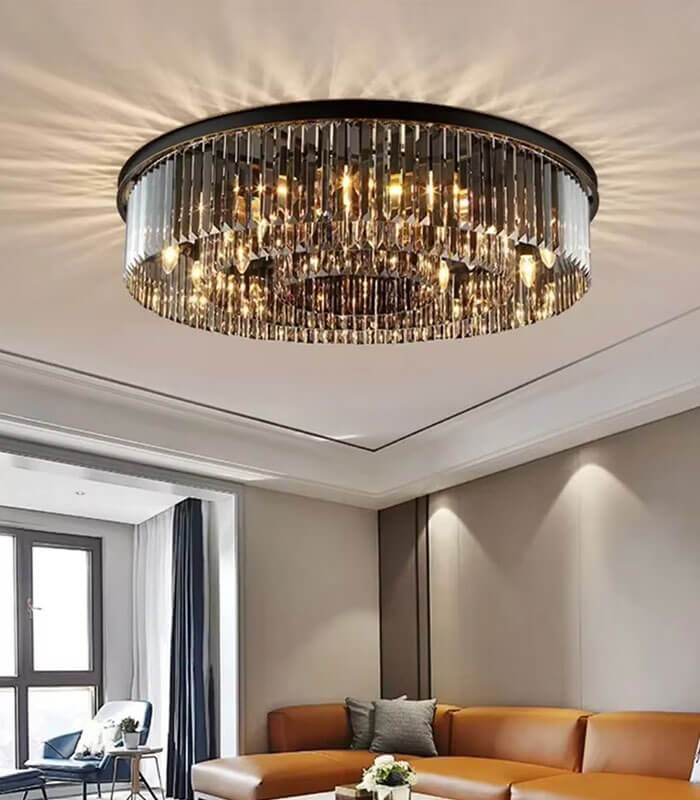 Luxury Round Modern Crystal Ceiling Light