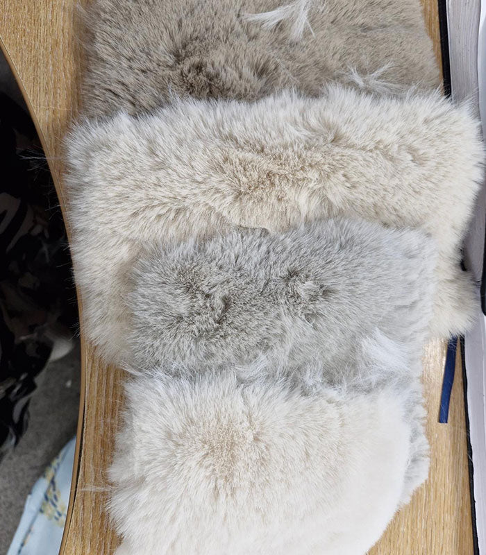Luxury Sahara bed in luxury faux fur cream