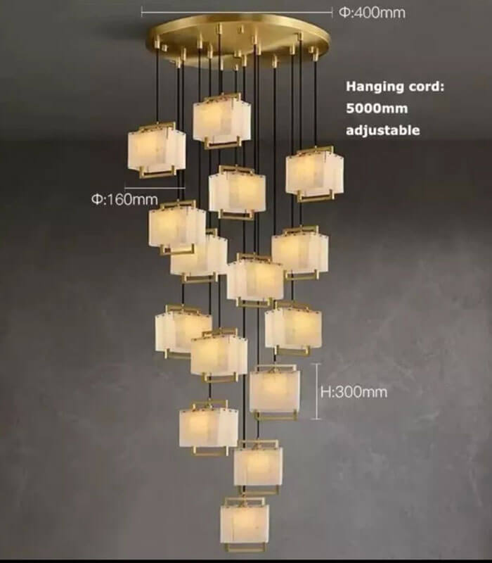 Marble chandelier blocks various sizes available