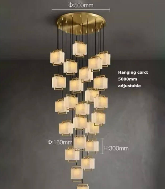 Marble chandelier blocks various sizes available