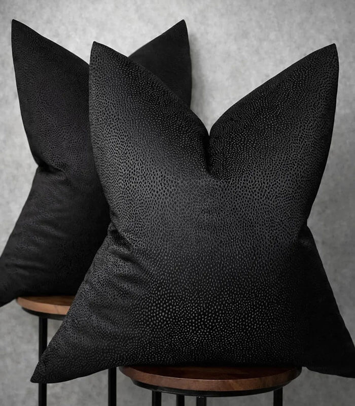 Midnight Luxe Textured Velvet Cushion