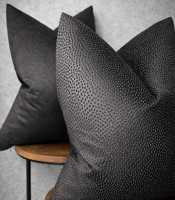 Midnight Luxe Textured Velvet Cushion