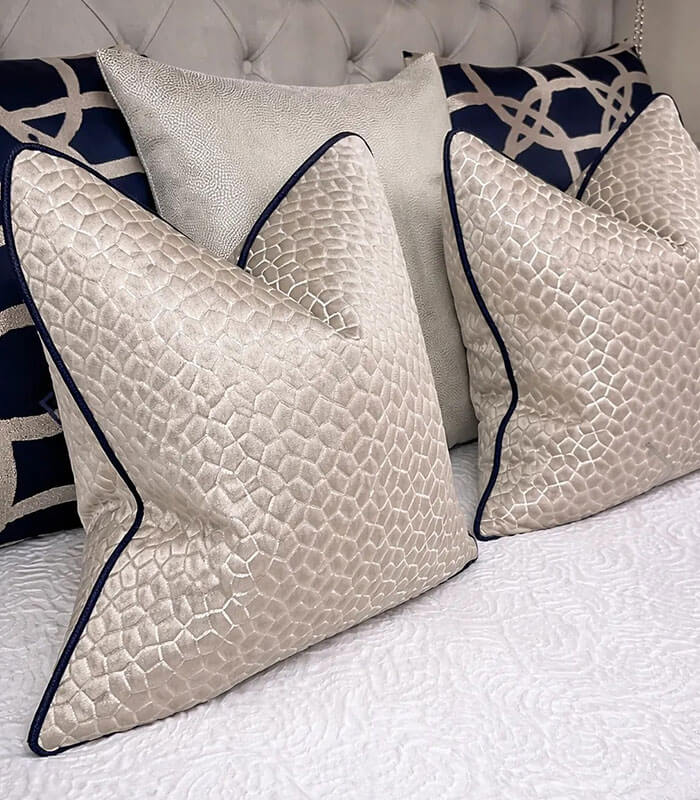 Monaco Navy Trim Cushion