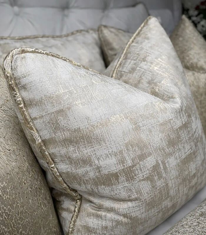 Neema Champagne Shimmer Luxe Duck Feather Cushion