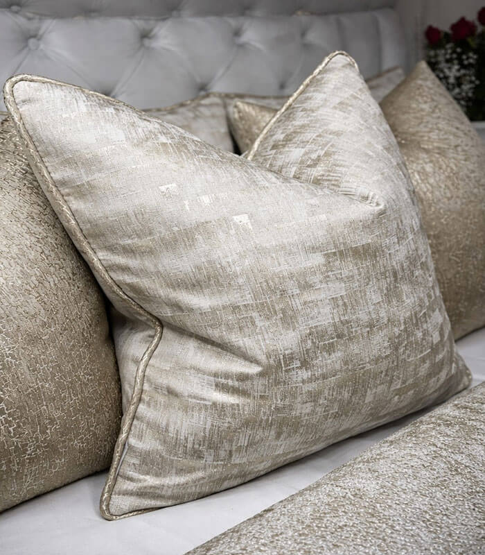 Neema Champagne Shimmer Luxe Duck Feather Cushion