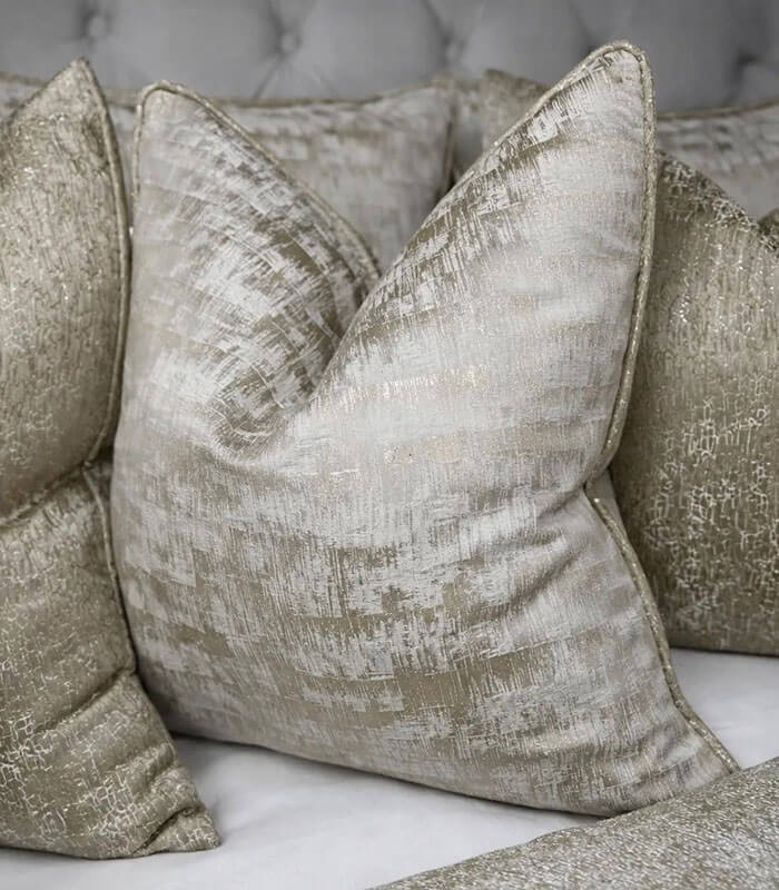 Neema Champagne Shimmer Luxe Duck Feather Cushion