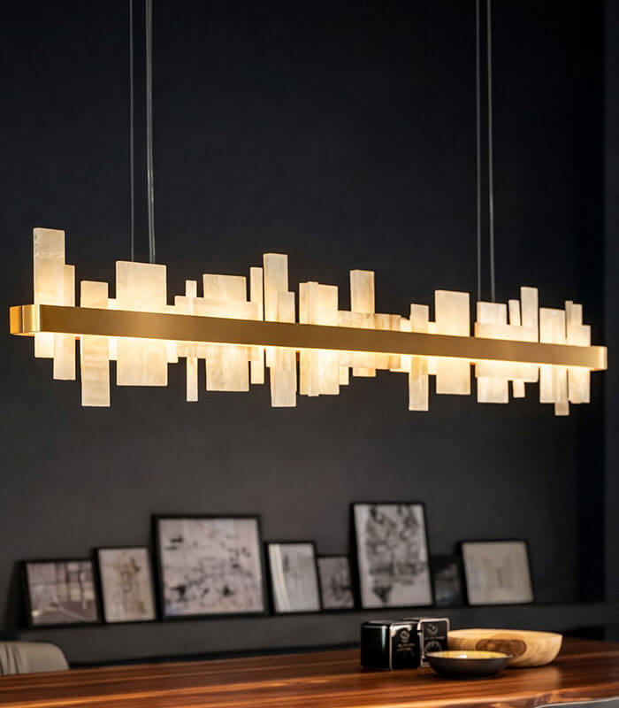New Modern Natural Marble Ceiling Chandeliers