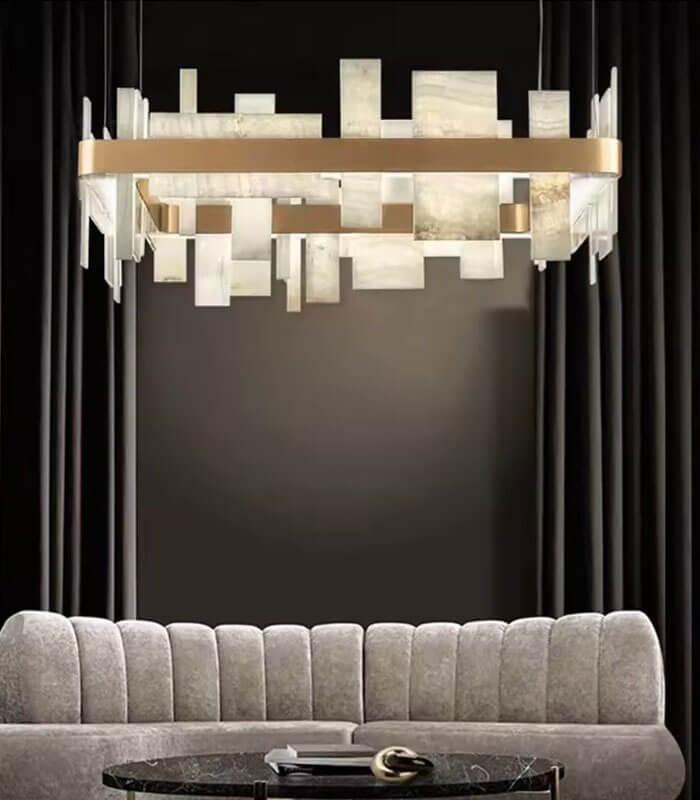 New Modern Natural Marble Ceiling Chandeliers