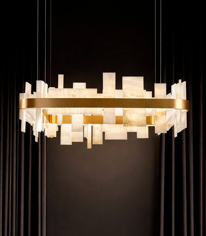 New Modern Natural Marble Ceiling Chandeliers