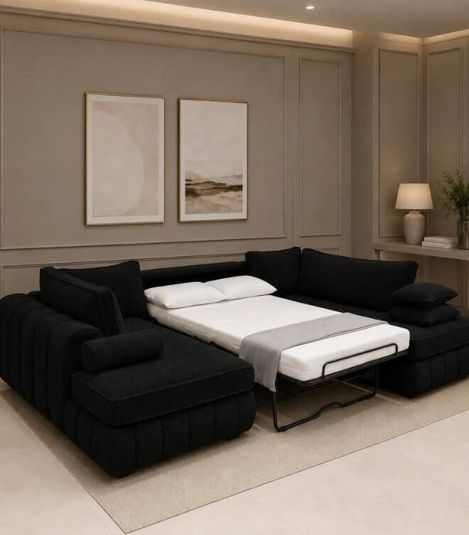 Oyster Oxford sofa bed