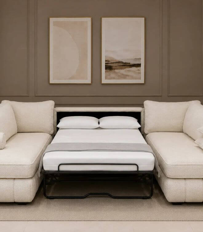 Oyster Oxford sofa bed