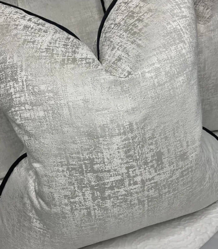 Porto silver luxury bespoke duck feather cushion