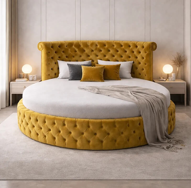 Round Rio Bed Complete With Mattress