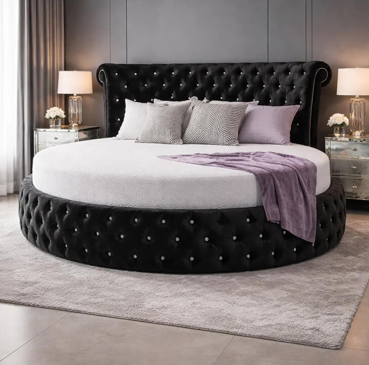 Round Rio Bed Complete With Mattress