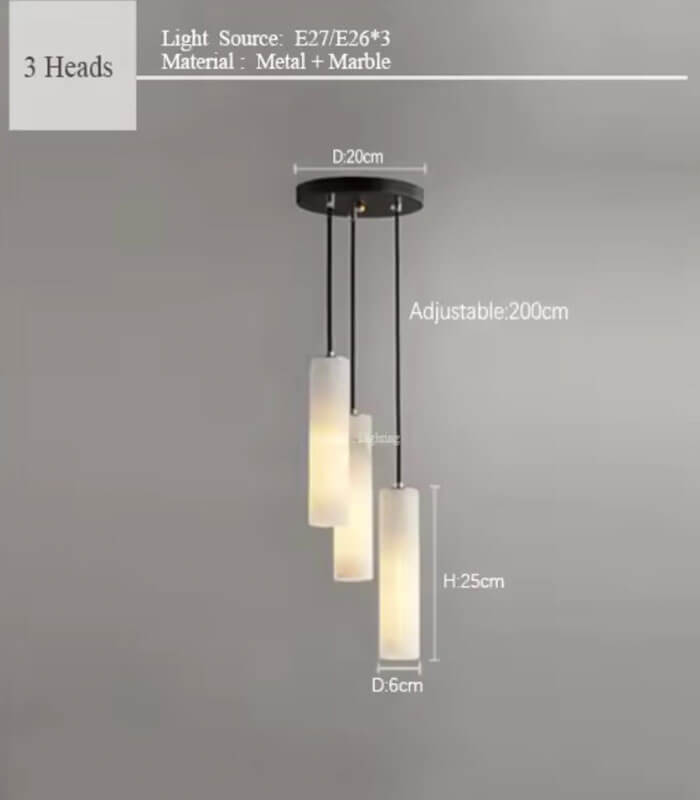 Serville natural marble Pendant Lights