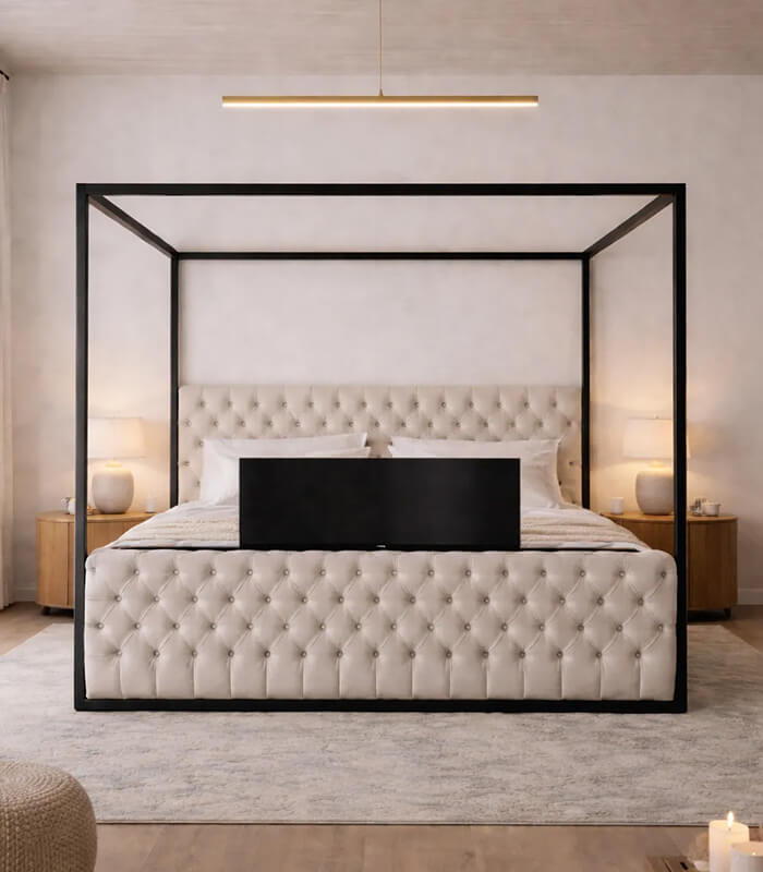 The Kensington Verde Four Poster TV Bed
