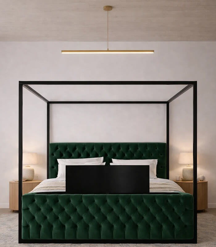 The Kensington Verde Four Poster TV Bed