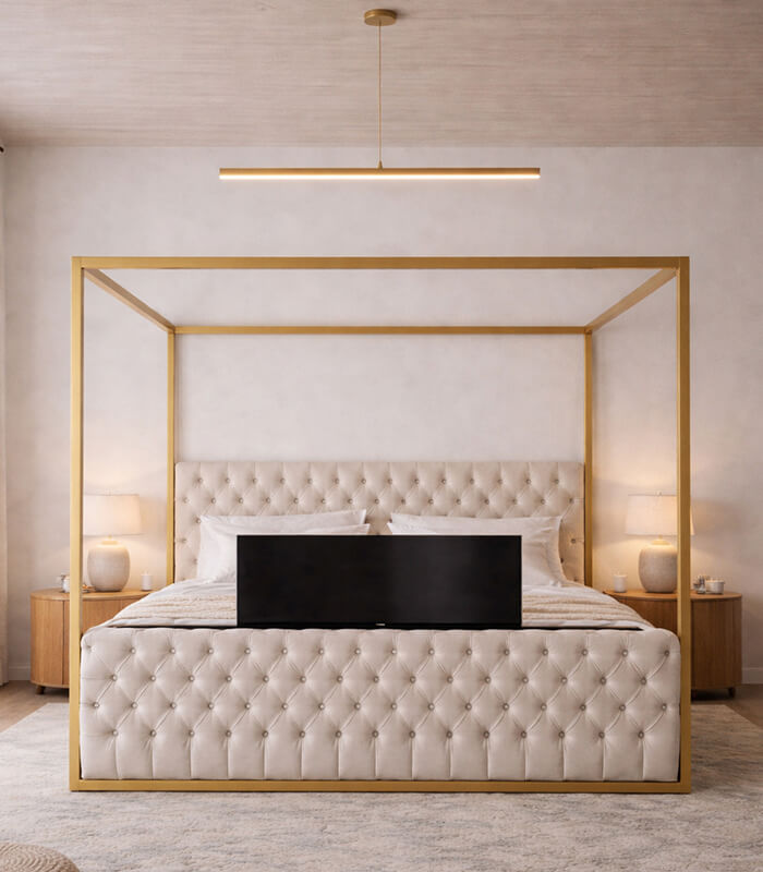 The Kensington Verde Four Poster TV Bed