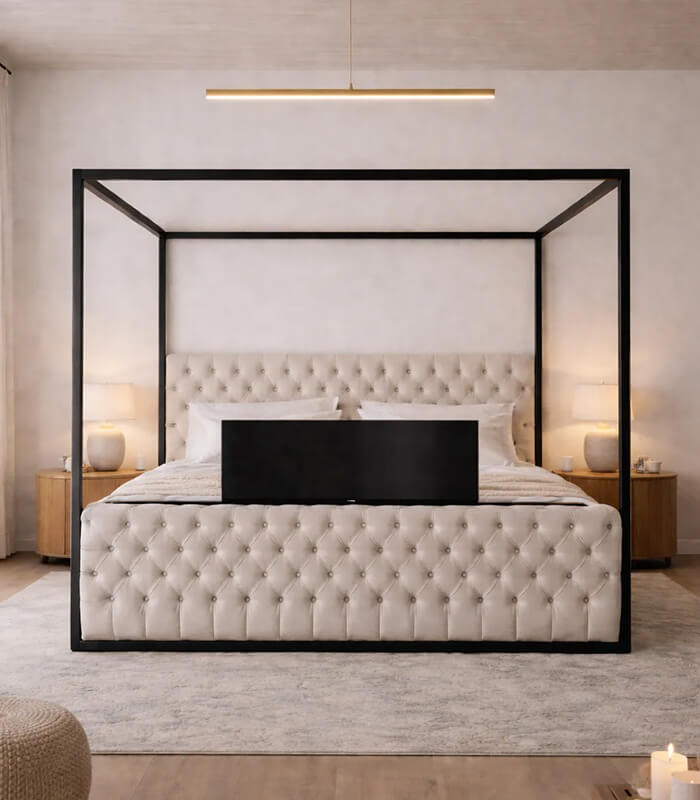 The Kensington Verde Four Poster TV Bed