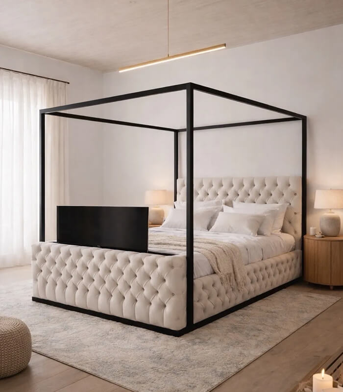 The Kensington Verde Four Poster TV Bed