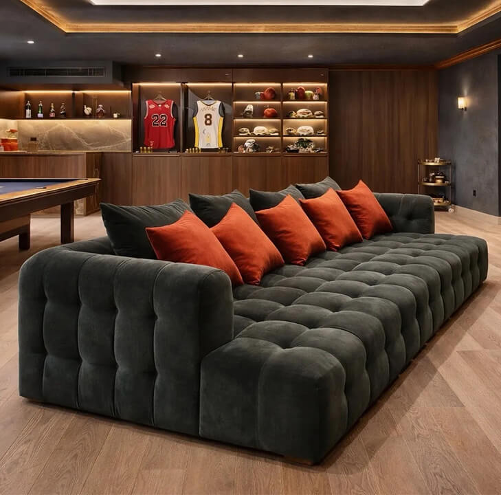 Velour Cinema Sofa