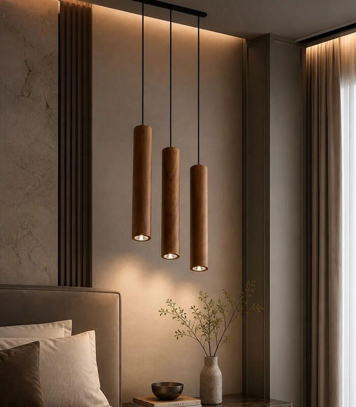 Walnut Beam Trio Pendant Light