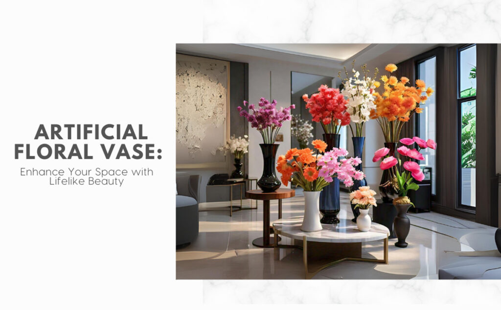 artificial floral vase